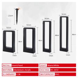 Led jardim gramado lâmpada ao ar livre à prova dip65 água ip65 7w AC85-265V novo estilo pilar de alumínio caminho do jardim quadrado paisagem luzes do gramado - Image 6