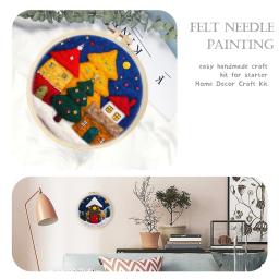 GATYZTORY-Lã Felting Pintura Kit, Inverno Casa Arte Bordado, DIY Lã Agulha Feltro, Cenário de Natal, Kit Imagem, Artesanato Presente - Image 6