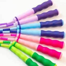 Corda de salto ajustável PVC macio para crianças, corda de salto de bambu comum, perder peso, equipamentos esportivos, não é fácil de amarrar, 2,8 m - Image 6