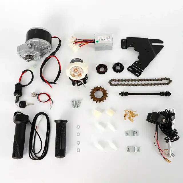 Kit de Conversão para Bicicleta Elétrica com Motor e Controlador - E-Bike 250W 24V/36V para Roda de 22 a 29 Polegadas