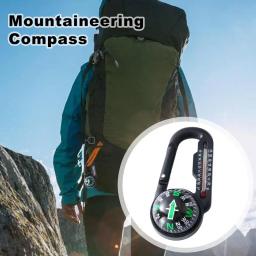 Outdoor militar mosquetão bússola, Survival Gear, Camping, Caminhadas, Geological, Metal Tool - Image 4