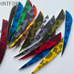 24 pçs 3 Polegada penas de tiro com arco flecha fletching 3 "forma gota de água palhetas de tiro com arco pena tradicional-padrão de camuflagem 50 pc - Image 3