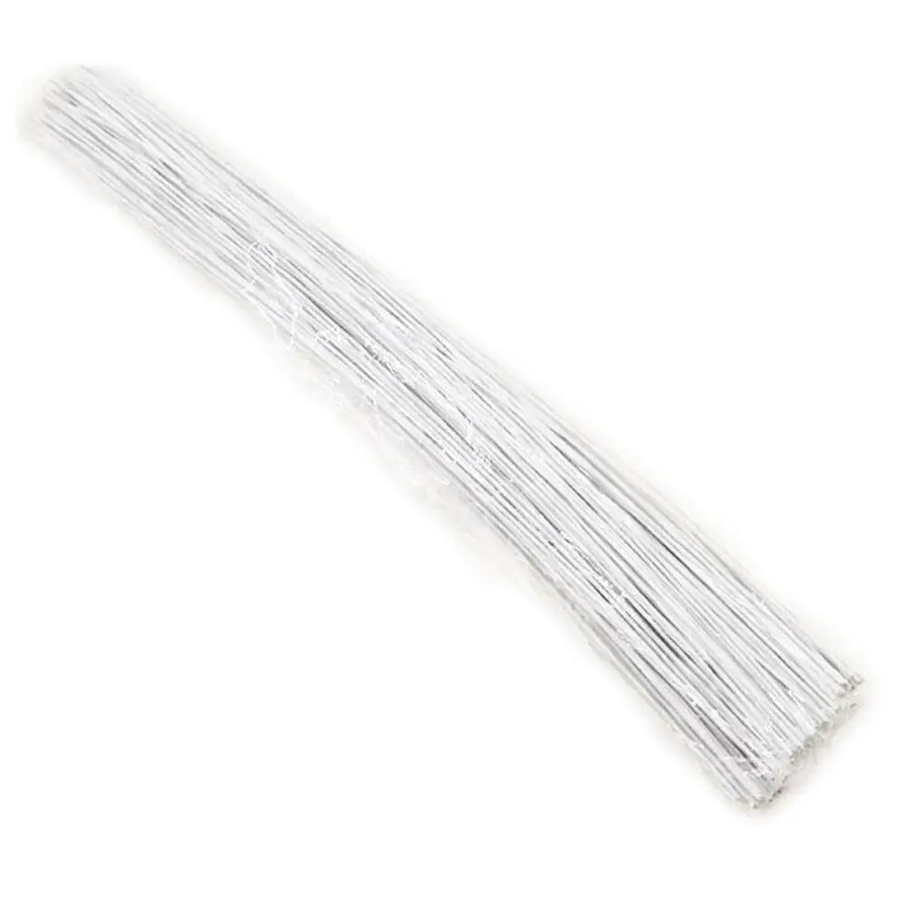50 pçs/lote 26 #   Arranjimentos de flores de fio de haste floral de 0,45 mm e fio floral verde artesanal DIY para arranjo de flores de florista 14 polegadas - Image 1