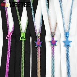 Meetee 2/5M 5 #   Fitas de zíperes de náilon com zíper slider puxar saco decoração bobina fechamentos kit de reparo de zíper diy acessórios de costura de vestuário - Image 2