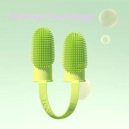 Pet Two Finger Toothbrush, Limpeza dos dentes, Dedo Cot, Ferramentas de limpeza oral, Dog and Cat Supplies - Image 4