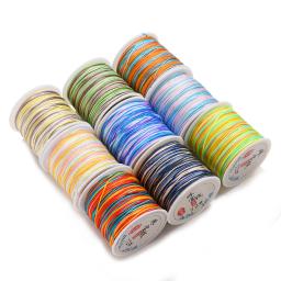 IYOE-Cabo De Nylon para Fazer Jóias, Cor Gradiente, Rosca Macramé, Corda para Pulseira, DIY Bordado Artesanato, Encantos Borla, 45m por Rolo, 0.8mm - Image 2