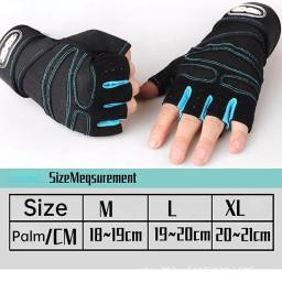 Luvas de ginástica sem dedos para homens, halterofilismo, treinamento de musculação, fitness, meio dedo, antiderrapante, suporte de pulso - Image 6