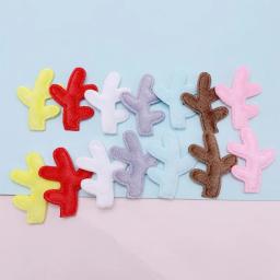 50 pares/lote 2.8*3.5cm dois lados feltro 3d veado antler acolchoado apliques para diy enfeites de natal clipe de cabelo decoração remendos - Image 5
