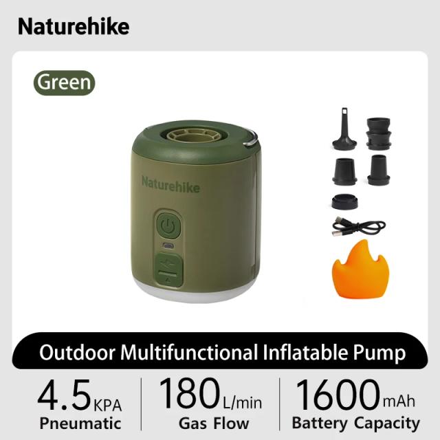 Mini Bomba de Ar Portátil Naturehike: Inflador Elétrico Ultraleve para Acampamento e Uso ao Ar Livre