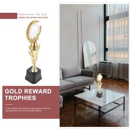 Prêmio de ouro troféu de plástico universal troféu para festa favores adereços prêmios premiados suprimentos artesanato lembranças celebrações presentes - Image 6