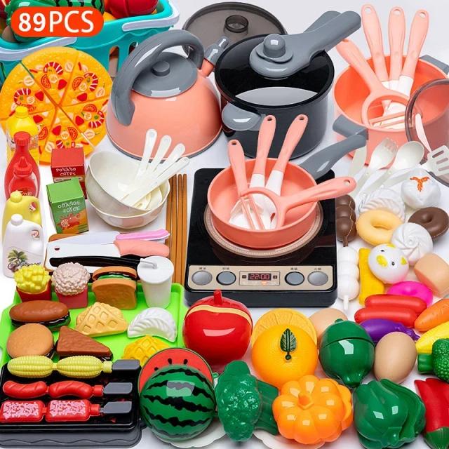 Conjunto de Cozinha Infantil Rosa - Brinquedo Educacional para Pequenos Chefs