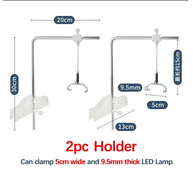 Suporte ajustável para aquário, Universal Fish Tank Light Holder, suporte da lâmpada, pendurado Kit, acessórios LED, 2 pcs - Image 1