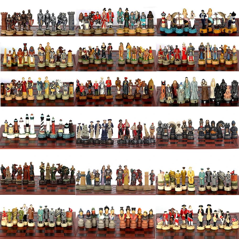 Medieval Samurai Bust Chess Character, Character Tema Cavaleiro, Brinquedo Educativo, Table Game, Resina pintada, Collectible Gift - Image 1