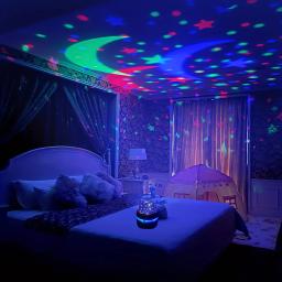 Projetor LED Starry Sky Galaxy, Luz Noturna Rotativa, USB Recarregável, Lâmpada de Projeção Aurora para Quarto, Casa, Decoração para Festa - Image 6