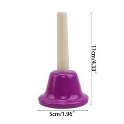 Conjunto sinos mão coloridos com 8 notas, presente percussão para crianças pequenas, crianças e adultos - Image 6