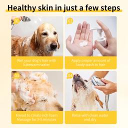 Shampoo Condicionador Dog, Pet Bath, Gel de banho, Suprimentos macios de banho geral, Desodorante de esterilização, Coceira perfumada, 500ml - Image 6