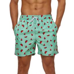 Shorts de banho masculino de verão, calção masculino, calça esportiva, tábua, forro de malha e bolsos - Image 3