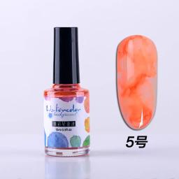 Aquarela esmaltes arte decoração, tinta DIY florescendo gel, mancha de fumaça, verniz manicure, efeito mármore, 15ml - Image 5