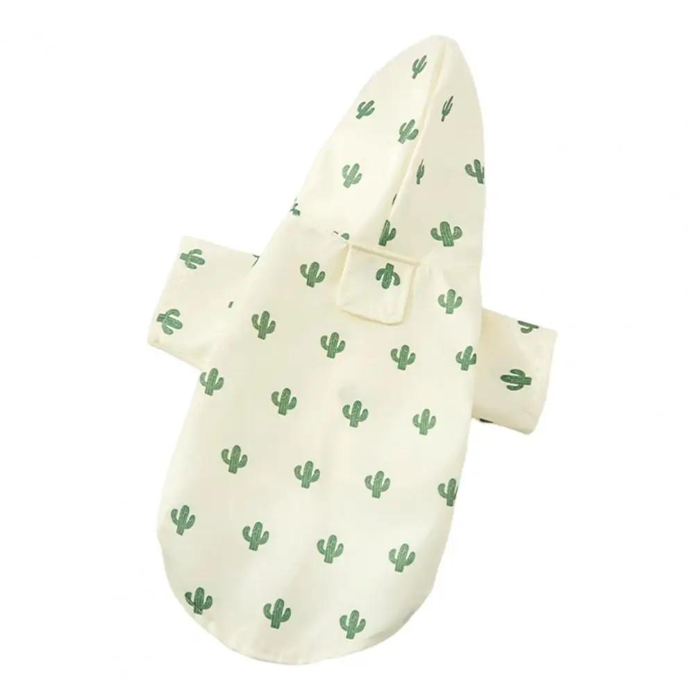 Fastenertape-Multifuncional impermeável Pet Raincoat com capuz para cães, protetor solar reflexivo impressão para pequenos - Image 1