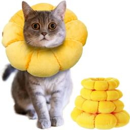Colar Elizabeth ajustável para animais de estimação, Gatos após cirurgia, Cone protetor, Evitar lamber - Image 1
