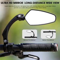 West Biking-Bicicleta Espelho Retrovisor, 360 ° Ajustável, Anti-Glare Guiador, Espelho Retrovisor, Ciclismo Espelho de Segurança, Acessórios de Bicicleta - Image 4