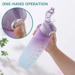 1-10 pces grande capacidade 750ml caneca esportiva resistente a quedas alça de transporte caneca de palha gradiente caneca de textura premium na caneca - Image 5