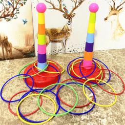 Jogo de lançamento de anel infantil, brinquedos de empilhamento para atividades internas e externas de festas familiares, presente de aprendizagem precoce - Image 3
