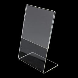 Acrílico transparente Display Stand, Desk Display Card, fotos e arte, escritório - Image 4