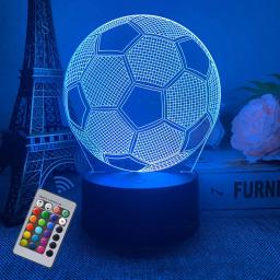 3D Anime LED Night Light para decoração para casa, personagem do futebol, Lionel Messi, presente de Natal para fãs - Image 4