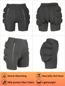 AVIVOR-Calções de Proteção com Zíper Lateral, Estofamento 3D, Adequado para Esqui, Skate, Crianças, Jovens, Adulto - Image 5