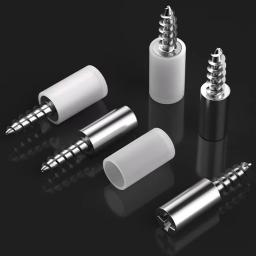 Yiqianyuan M4.5x25mm Parafusos auto-roscantes para armário, guarda-roupa, rack de armazenamento, parafuso de septo, suporte fixo com mangas de borracha - Image 4