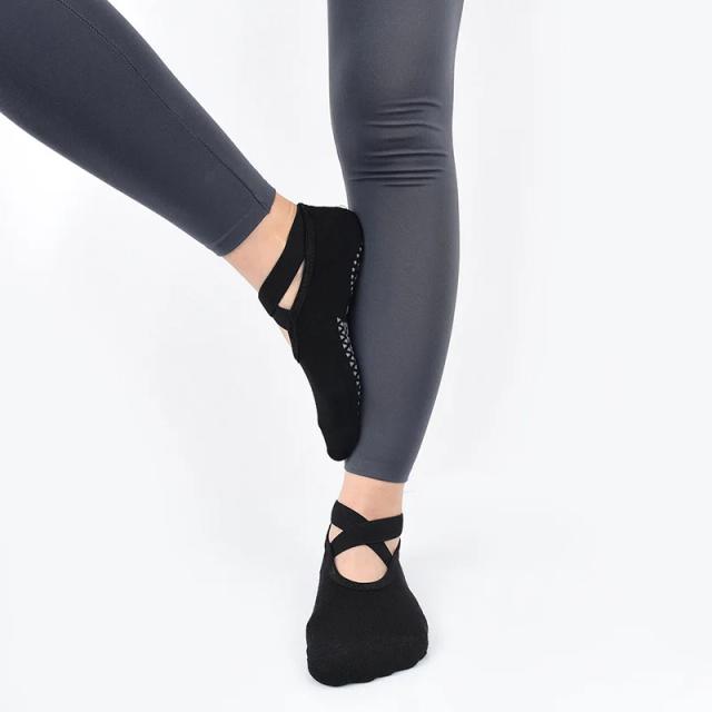 Meias Antiderrapantes de Algodão para Yoga, Pilates, Dança e Treinos Esportivos