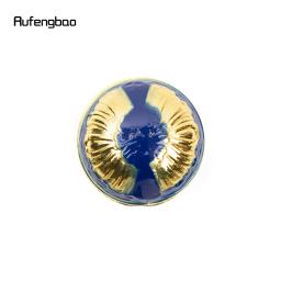 Luxo Single Joint Walking Stick, Punho Redondo, Bastão Decorativo, Halloween Crosier, Azul, Dourado, Cosplay Party, 93cm - Image 3