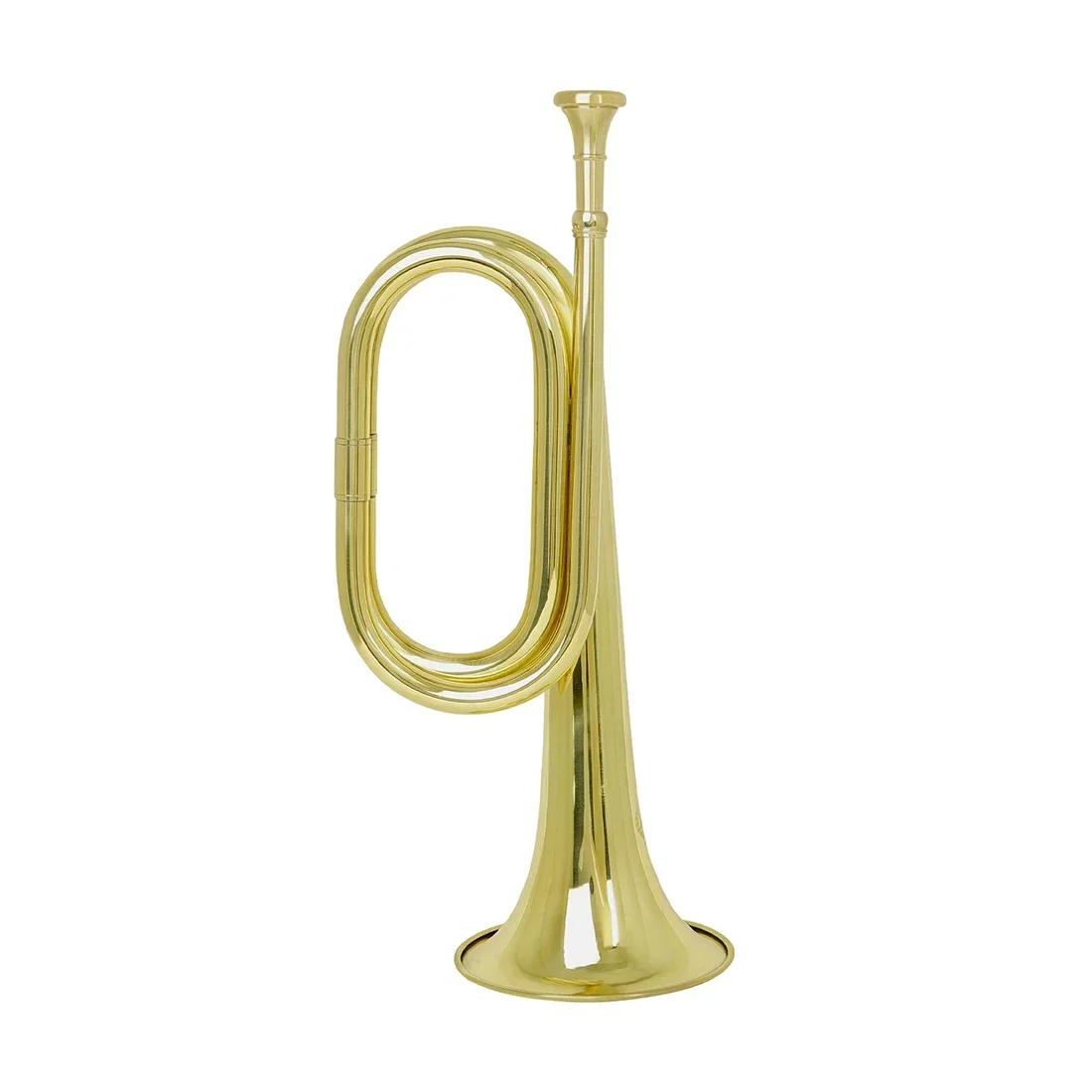 M MBAT-Brass Marching Bugle trompete com bocal, apto para escola banda, cavalaria, militar, orquestra, instrumento musical - Image 1