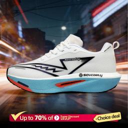 Tênis de Corrida Masculino Carbon Board Marathon, Esportivo, Respirável, Leve, Confortável, Sneakers Chunta para Mulheres - Image 1