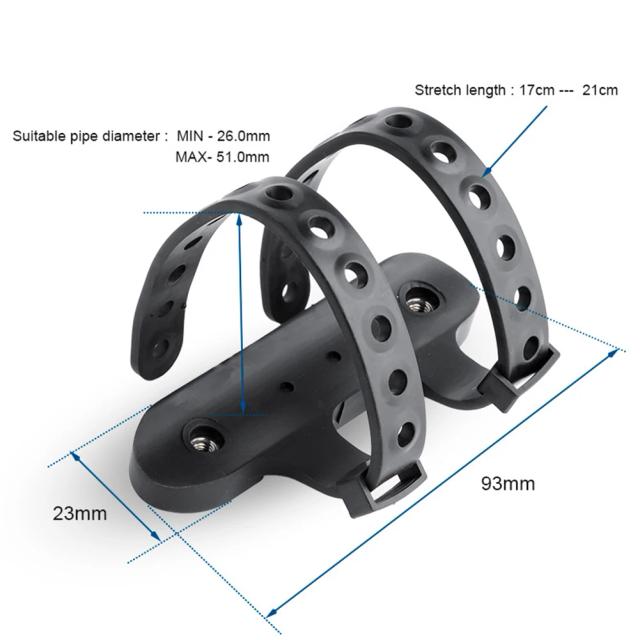 Suporte Ajustável Antiderrapante para Chaleira e Adaptador de Gaiola para Bicicletas Brompton
