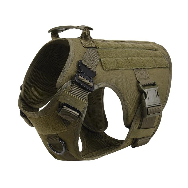 Colete militar tático para todas as raças, conjunto de arnês e trela, pastor alemão Golden Retriever, treinamento tático, Pet K9 - Image 1