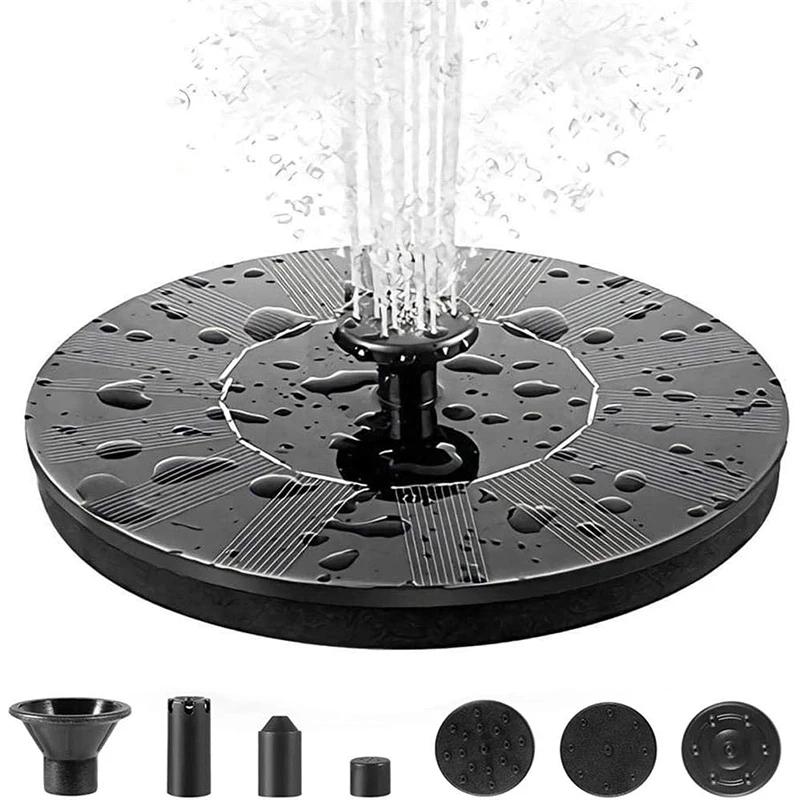 Fonte solar com 6 bicos, 1w/1.4w/2.5w, adequado para jardim, piscinas de pássaros, lagoas, piscinas, aquários exteriores e quintal - Image 1