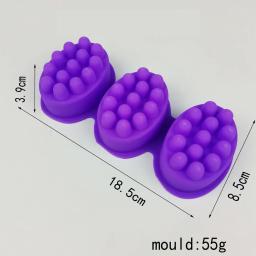 Molde de silicone para sabão, oval, massagem, artesanal, chocolate, terapia, bar, artesanato de resina - Image 5
