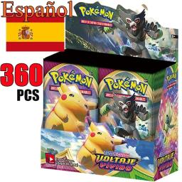 Novo espanhol pokemoned cartões inglês francês coroa zenith prata tempest perdido origem estrelas brilhantes carte pokémon coleção brinquedos - Image 4
