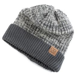 Novos chapéus de inverno unissex de dois tons adicionam forrados de pele homens e mulheres moda gorro quente casual inverno chapéus de malha - Image 5