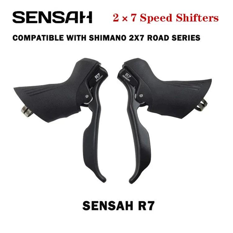 Sensah bicicleta de estrada shifters 2x7 2x8 2x9 2x10 velocidade alavanca do freio 16/18/20 velocidade desviador bicicleta para shimano sora tiagra claris - Image 1