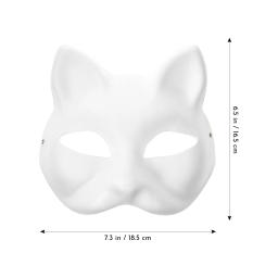 Máscaras De Papel Branco para Festa De Halloween, Máscara De Gato Em Branco, Decoração DIY, Pintura, Masquerade, Cosplay, 10Pcs - Image 5