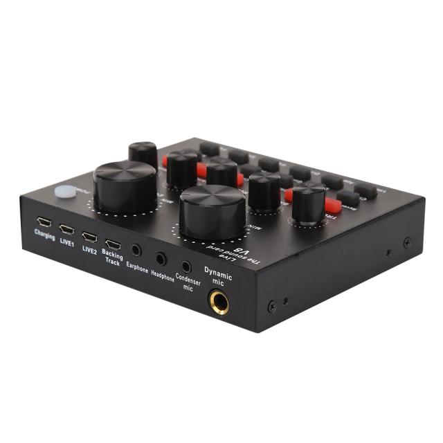 Microfone Condensador Profissional USB para Estúdio de Gravação e Transmissão Ao Vivo com Placa de Som para PC e Guitarra