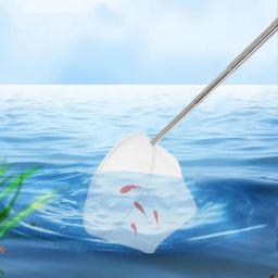 Rede de peixes ajustável com alça longa, pequena rede de aquário, imersão de peixes tropicais, pote de mão, 5 em - Image 3