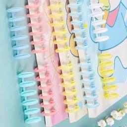 Folhas soltas Binder Anel, 6 Buracos, Binder para Scrapbooking, Álbum Binder, Espiral Clips de ligação, Papelaria bonito, Material Escolar Estudante, Novo, 10pcs - Image 1