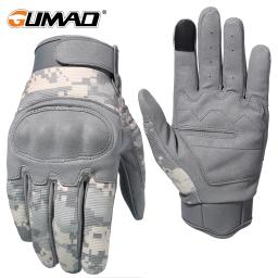 Luvas De Camuflagem Tática De Tela De Toque, Equipamento De Proteção, Ciclismo, Esportes, Combate, Caminhadas, Acampamento, Caça, Tiro, Paintball, Bicicleta De Equitação - Image 1