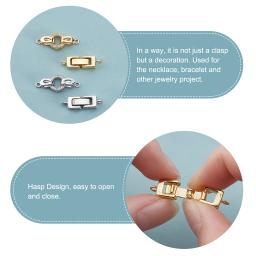 2 conjuntos de fechos para pulseira de relógio, fechos de metal com 1 furo, suprimentos para fabricação de joias diy, orifício de 24x7x4mm, 1mm - Image 3