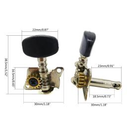 Cravelhas de afinação 2R 2L Cabeça de máquina Acessórios compactos para guitarra 4 cordas Ukulele Guitarra Teclas de afinação de - Image 6