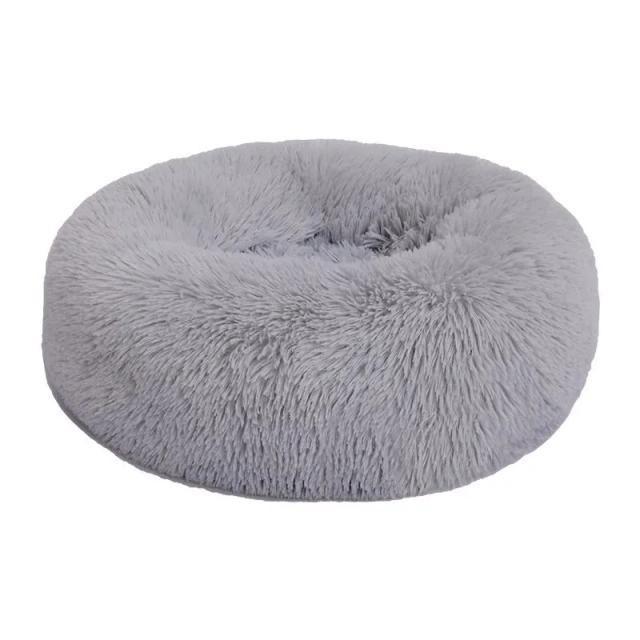 Cama Térmica Redonda de Pelúcia para Cães e Gatos de Pequeno e Médio Porte - Conforto no Inverno